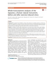 Whole-transcriptome analyses of the Sapsaree, a Korean natural monument, before and after exercise-induced stress