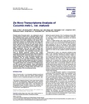 De Novo Transcriptome Analysis of  Cucumis melo L. var. makuwa